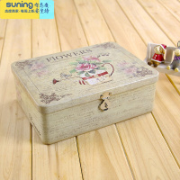 希杰狮王密码盒秘密儿童宝石玩具宝箱盒盒子百宝盒早教密码锁收纳盒钥匙 紫色 复古花园(大号)收纳架