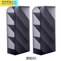 希杰狮王ins收纳盒女创意时尚可爱北欧透明多功能桌面少女心小学生欧式网红儿童摆件大容量化妆刷笔桶大号 透黑2个装收纳架