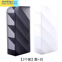 希杰狮王ins收纳盒女创意时尚可爱北欧透明多功能桌面少女心小学生欧式网红儿童摆件大容量化妆刷笔桶大号 [2个装]透收纳架