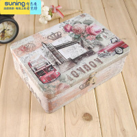 希杰狮王密码盒秘密儿童宝石玩具宝箱盒盒子百宝盒早教密码锁收纳盒钥匙 深卡其布色 伦敦塔桥(大号收纳架