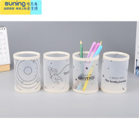 希杰狮王手工diy笔筒女ins北欧个性简约透明笔架收纳学生桌面创意时尚可爱大容量儿童笔桶文具收纳盒 星际旅游4个+收纳架