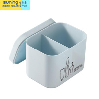 希杰狮王桌面收纳盒简约多格儿童首饰盒皮筋发卡饰品文具发夹少女心整理盒 中号蓝色双格-Q36收纳架