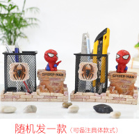 希杰狮王笔筒创意时尚可爱学生儿童个性北欧摆件少女心ins多功能收纳盒 蜘蛛侠收纳架