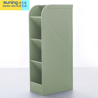 希杰狮王斜插式笔筒ins北欧女创意办公桌面笔插透明多功能笔桶放笔的收纳盒可爱儿童学生文具用品大容量化妆盒 4格-北收纳架