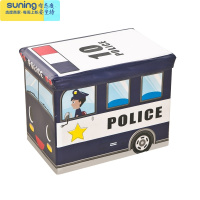 希杰狮王儿童玩具收纳箱器整理箱卧室储物盒网红置物筐箱子大容量置物盒 L68-藏青色警车车厢 加强款(承重300斤)收纳架
