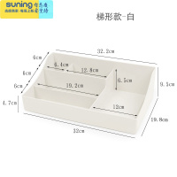 希杰狮王儿童储物架一体车库男生文胸加高整理盒内裤双层方便桌面收纳盒 梯形款-白色-R48收纳架