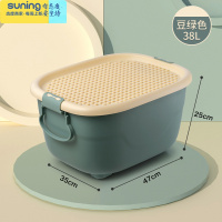 希杰狮王明宇儿童玩具收纳箱家用装宝宝衣服零食整理箱带轮子小桌子储物盒 豆绿色[单箱子] 宝宝的专属收纳箱收纳架
