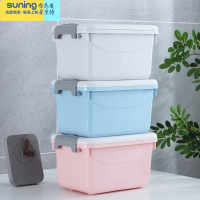 希杰狮王家用带盖提手塑料收纳箱衣服玩具整理箱零食储物盒宿舍学生简易箱 随机颜色 很值套装 收纳箱-6L收纳架