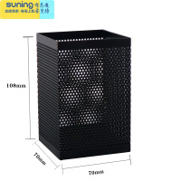 希杰狮王多功能书桌笔筒收纳盒儿童大容量创意时尚可爱桌面办公室男简约学生金属组合笔桶 网状方形收纳架