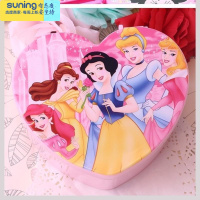 希杰狮王心形新款 盒子装饰盒公主项链盒女童耳饰小号收纳盒小孩玩具儿童 雪(粉色-空盒)-C41收纳架