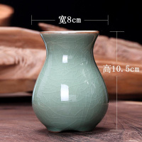 希杰狮王龙泉青瓷创意时尚文具毛笔圆珠笔铅笔多功能复古办公圆形陶瓷笔筒 圆珠笔笔筒哥梅