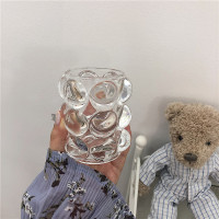 希杰狮王*漂亮的小姨妈*韩国ins风圆球玻璃笔筒小众装饰化妆刷桶桌面摆件 圆球玻璃笔筒