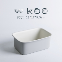 希杰狮王新款4色马卡龙果冻色小清新文具收纳盒笔筒化妆工具架 灰白色-桌面收纳盒