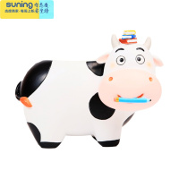 希杰狮王欧式复古创意笔筒小摆件北欧时尚饰品客厅办公桌面小清新可爱礼物 白色 奶牛笔筒