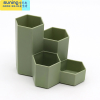 希杰狮王ins风创意办公桌面个性多边形笔筒软装饰品摆件房间床头柜小摆设 绿色