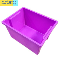 希杰狮王加厚塑料收纳篮玩具储物盒整理中转工具箱幼儿园可叠放胶教具篮子 紫色1 1收纳架