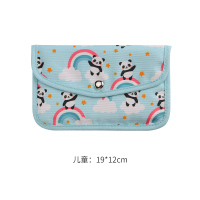 希杰狮王学生收纳盒便携可折叠儿童卡通口鼻罩收纳袋随身带暂存夹成人 儿童款熊猫[款]收纳架