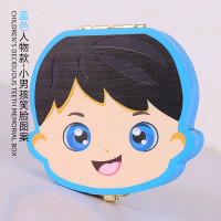 希杰狮王儿童乳牙盒换牙收藏盒胎毛保存盒男孩女孩换牙掉牙纪念牙齿收纳盒 升级彩绘款[男宝宝]送瓶子+镊子收纳架