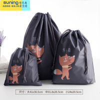 希杰狮王吹风机收纳袋时尚儿童男女洗漱防尘奶瓶居家携带多用防水行李箱 坏小狐9个装[3大+3中+3小]拉绳款收纳架