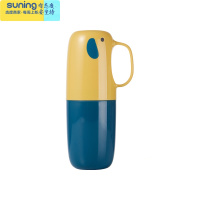 希杰狮王洗漱口杯旅行便携式牙杯牙刷收纳牙具盒刷牙儿童可爱旅游牙桶牙缸 黄色+深蓝收纳架