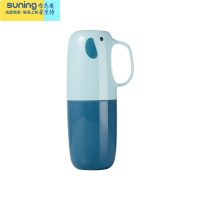 希杰狮王洗漱口杯旅行便携式牙杯牙刷收纳牙具盒刷牙儿童可爱旅游牙桶牙缸 浅蓝+深蓝收纳架