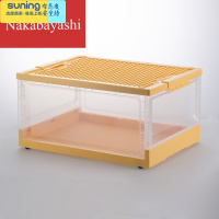 希杰狮王玩具收纳箱大号儿童拼装积木衣服折叠收纳盒塑料加厚整理箱 黄色 默认规格收纳架