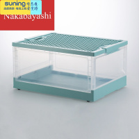 希杰狮王玩具收纳箱大号儿童拼装积木衣服折叠收纳盒塑料加厚整理箱 绿色 默认规格收纳架