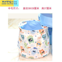 希杰狮王儿童玩具收纳筐特大号卡通整理箱布偶收纳箱布艺收纳桶放脏衣服篮 A款白底外星人中号收纳架
