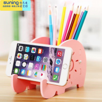 希杰狮王。二次元笔筒动漫学生实用拼装宿舍软妹粉色笔架学习用品多功能 [粉色]大象014-1UT