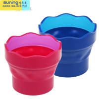 希杰狮王可伸缩水桶洗笔筒洗笔桶水彩颜料画笔清洗水桶儿童美术生便携涮笔筒国画色彩颜料水粉绘画画画专用工具 墨绿色 单个/部