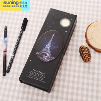 希杰狮王日韩简约大容量变形文具铅笔盒带镜创意笔筒男女中小学生笔袋清新 302星空遗迹A款