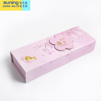 希杰狮王日韩简约大容量变形文具铅笔盒带镜创意笔筒男女中小学生笔袋清新 三月樱紫色