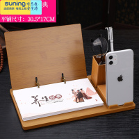 希杰狮王2021新年个性创意木质笔筒便签多功能记事台历定制定做桌面大摆件商务日历本牛年周历企业中国风月历广告订制 155