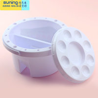 希杰狮王多功能洗笔筒可手提水彩油画水粉颜料三合一迷你便携调色盘洗笔桶可插笔美术绘画涮笔筒学生用美术工具毛笔缸