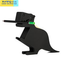 希杰狮王动物便签盒办公桌面收纳陈列多功能便签座文具笔筒恐龙马便签夹 黑龙