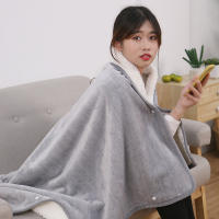 恋名媛办公室盖腿毯女冬季加厚保暖懒人披肩午休斗篷ins学生午睡小毛毯