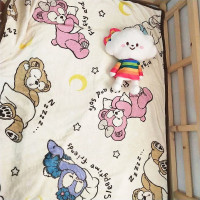 恋名媛日系可爱睡颜雪梨玫兔子达菲熊法兰绒盖毯披肩单人毛毯床单