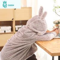 恋名媛可穿懒人毯子披肩夏季珊瑚披风小毛毯女午休空调毯办公室午睡斗篷