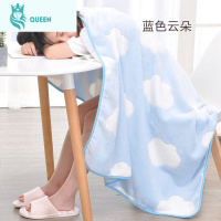 恋名媛珊瑚绒办公室午睡单人加厚小毯子盖腿女法兰绒小毛毯被子春季薄款