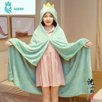 恋名媛卡通懒人披肩毯办公室午睡毯披风斗篷小学生儿童午休小毛毯膝盖毯