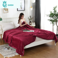 恋名媛新婚庆毛毯加厚秋冬季珊瑚绒单层盖毯结婚大红单双人毛毯床单四季