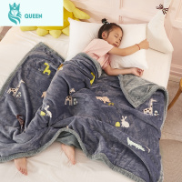 恋名媛儿童毛毯幼儿园午睡毯小学生披肩盖毯两用小毯子单人被子加厚冬季