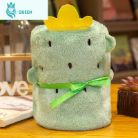 恋名媛女王节礼物午睡毯子小毛毯盖腿毯保暖披肩盖毯午休便携小号小卷毯