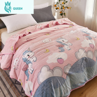 恋名媛雪花绒毛毯单件秋冬床单家用加厚珊瑚绒盖毯办公室午睡毯子毛巾被