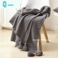 恋名媛ins北欧流苏针织毯办公室午睡空调毯子沙发盖毯披肩小毛毯床尾巾