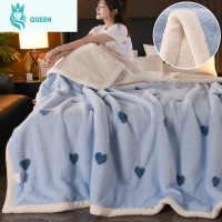 恋名媛羔绒毛毯被子冬季加厚保暖珊瑚绒毯子法兰绒床单人小午睡沙发毯