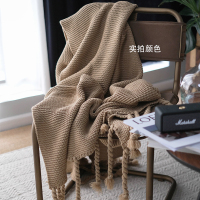 恋名媛冬季加厚保暖针织毛线盖毯网红毛毯沙发单人午睡装饰毯脏粉色