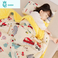 恋名媛棉加绒豆豆毛毯儿童小被子春秋夹棉午睡冬季单人学生幼儿园毯子