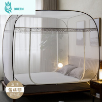 恋名媛谷今免安装蒙古包蚊帐防摔儿童拉链加密折叠1.8m1.5米床家用1.35m蚊帐