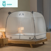 恋名媛美朵嘉免安装蒙古包蚊帐三开门折叠防摔儿童男孩1.5m1.8米家用1.2蚊帐